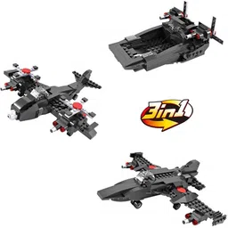 radhey preet 3 in 1 Different Form of Fighter Plane Related Model From Blocks, RP1293(50) image 5
