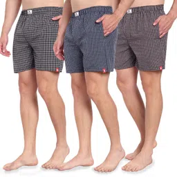tribe tech fashion Pack of 3 Checkered Men Boxer-picture-25