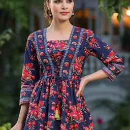 irtiqa Formal Layered Printed Women Multicolor Top-picture-12