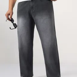 urbano plus Men Loose Fit Mid Rise Dark Grey Jeans image 1