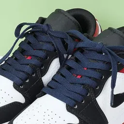 house of common shoe laces Flat Navy Blue 90cm 3pair sneakers canvas Shoe Lace image 3