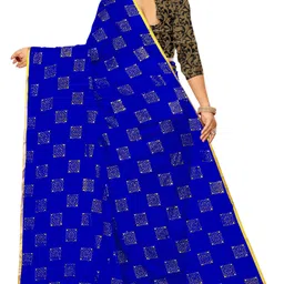 rhey Printed Bollywood Chiffon Saree image 4
