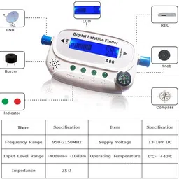 goodsbazaar DBC STF-A06 Digital Satellite Signal Finder for All Dish DTH Cable DB Meter Digital Voltage Tester image 3