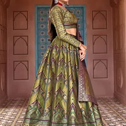purvaja Printed Semi Stitched Lehenga Choli image 3