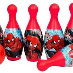 zokato piderman Bowling Game Set for Kids with 6 Pin 1 Ball Sport Toys Sports Bowling Set image 2