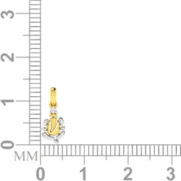 avsar GANESHA Shape God Pendant 14kt Cubic Zirconia Yellow Gold Pendant image 5