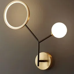 Stello Twin Orbit Wall Light Modern Art Deco LED Fixture image 1