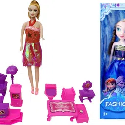 primefair Dollhouse Set For Girl's Kid's Doll House Play Set With Two Sister Dolls image 4