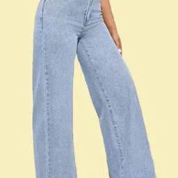comfits Women Loose Fit Mid Rise Light Blue Jeans-picture-10