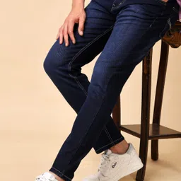 london hills Men Regular Mid Rise Dark Blue Jeans image 5