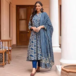 rudrama Women Viscose Rayon Kurta Pant Dupatta Set-picture-15