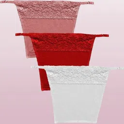 Women White, Red, Pink Mock Camisole-image-1