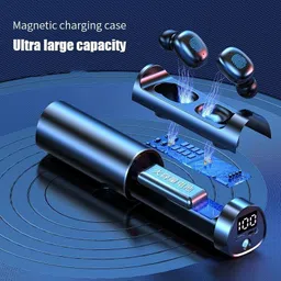 seashot N21 TWS LED With Flashlight 40H Playtime, Quad Mic ENC,13mm driver Bluetooth Headset image 4