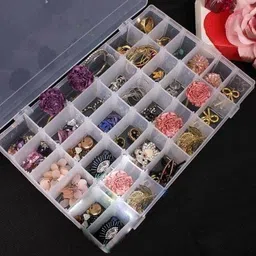 radha 30-Days 36-Grid Adjustable Pills/Cosmetic/Make Up/Medicine Organizer/Box x1.323 Pill Box image 3