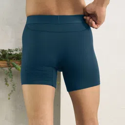 damensch Deo-Soft Micro Modal Blue Solid Men Trunk image 5