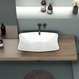 lapo Basin For Bathroom, Ceramic Tabletop Wash Basin Table Top Basin image 3