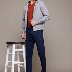 roadster Men Solid Tailored Jacket image 4