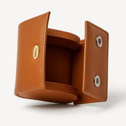 wriza Genuine Leather Watch Box | Compact Travel Watch Storage Case Watch Box image 3