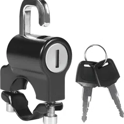 glitzn Stainless Steel Key Lock For Helmet image 1