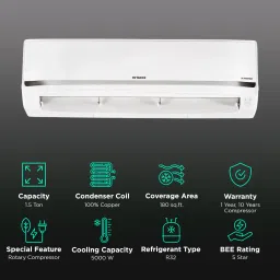 HITACHI Yoshi 5500STXL 1.5 Ton 5 Star Inverter Split AC with Anti Bacterial Super Fine Mesh Filter (Copper Condenser, RAS.V518PCCISH1) image 2