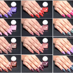 bussin' beauty Glossy Finish Nail Lacquer Kit | Stay Long, Quick Dry Paint With Chip Resistant- 12 Different Shiny Shades Kit-picture-13