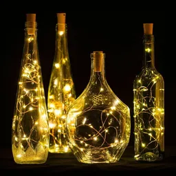 satguru sales 20 LEDs 0.25 m Gold Steady Bottle Rice Lights-picture-15