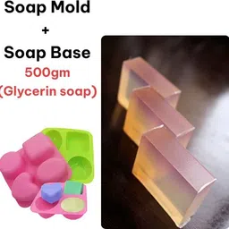 fresheasily Glycerine Soap Base 500gm with Soap Mould for DIY Transparent Soap Making-picture-36