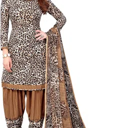 ayka clothings Unstitched Crepe Salwar Suit Material Floral Print, Printed, Geometric Print-picture-11