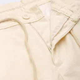 the indian garage co. Men Slim Fit Cream Polycotton Trousers image 4