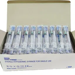 lisamed Nipro Syringe with Needle 10ml |Sterile Hypodermic, Singe Use(100 Pcs) Medical Needle image 3
