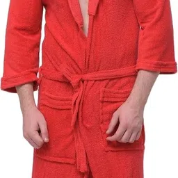 comfortlooms Red Free Size Bath Robe-picture-25