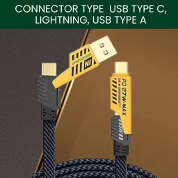 NANDGHER 4-in-1 Cable 1 m 4-in-1 Multi-Port Fast Charging, Data Sync Cable for Lightning, Type-C, USBD84-image-40