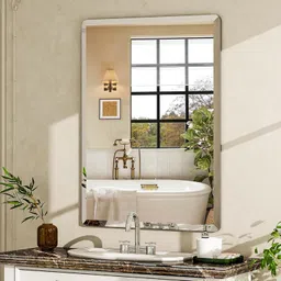 plantex Rectangle Shape Mirror for Wash Basin/Mirror for Wall/Bedroom - (18 x 24 inch) Bathroom Mirror image 3