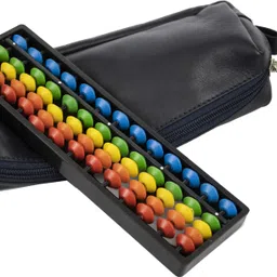 spillbox Abacus Math Learning Kit for Kids 13 Rod Multicolor with Square Pouch -Navy Blue image 2