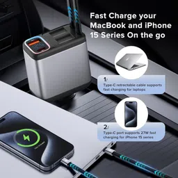 techblaze 117 W Qualcomm 3.0 Turbo Car Charger image 2