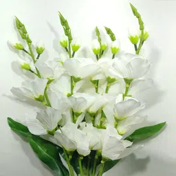 artificial hub gladiolus whites flower bunch White Orchids Artificial Flower image 2