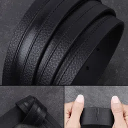 provogue Men Formal, Casual, Evening, Party Black Genuine Leather Belt image 4