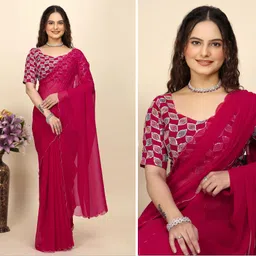 sakha designer Printed Bollywood Art Silk Saree image 4