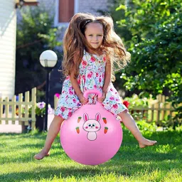 pinopza HOP BALL 65CM Rubber Hopper Ball for Kids with Handles 01 Inflatable Ball image 1
