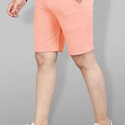 indiclub Pack of 2 Solid Men Blue, Orange Casual Shorts image 2