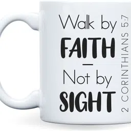 ar creative Walk by Faith Not by Sight - Inspirational Bible Verse Printed Ceramic Coffee Mug-picture-16