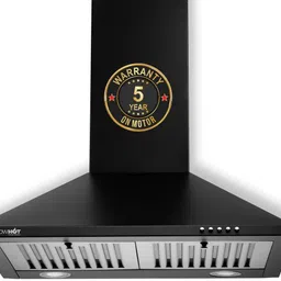 60 cm Iris Plus, Dual Baffle Filter, Push Control, LED Lights, Modular Kitchen Wall Mounted Black 1050 CMH Chimney-image-51