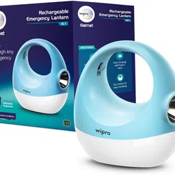 wipro Garnet Rechargable Emergency Light|Fast Charging Type-C | Adjustable Brightness 10 hrs Lantern Emergency Light-picture-16