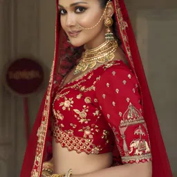 shree nath sadi centre Embroidered Semi Stitched Lehenga Choli image 3