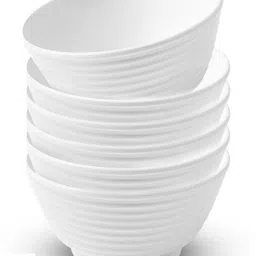 globenox Melamine Soup Bowl Heavy White Melamine Desert Bowl & Serving Bowl | Pack of 6-picture-45