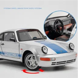 countrylink Porsche Diecast Car 1:24 Scale Pull Back Toy with Lights, Sound & Openable Doors image 5