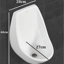 bm belmonte Ceramic Small Urinal Pot for Gents / Male / Men Toilet Standard Commode Urinal image 2