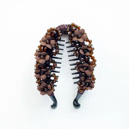 Floral Crystal Studded Banana Clip for Hair Women Girls Kids, 4x2 Inch, Clutcher Banana Clip-image-11