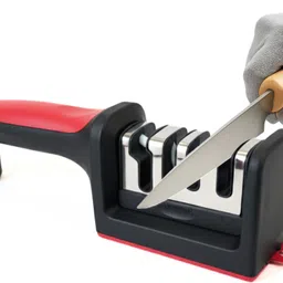 extord 4-in-1 Manual Knife Sharpener for Kitchen - Tungsten Steel & Ceramic Sharpening Knife Honer-picture-15
