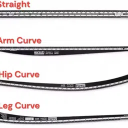 qroof Curves Measuring Set – Arm, Leg & Full Rulers for Tailoring & Pattern Drafting image 2